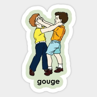 Self Defense Flash Cards: Gouge Sticker